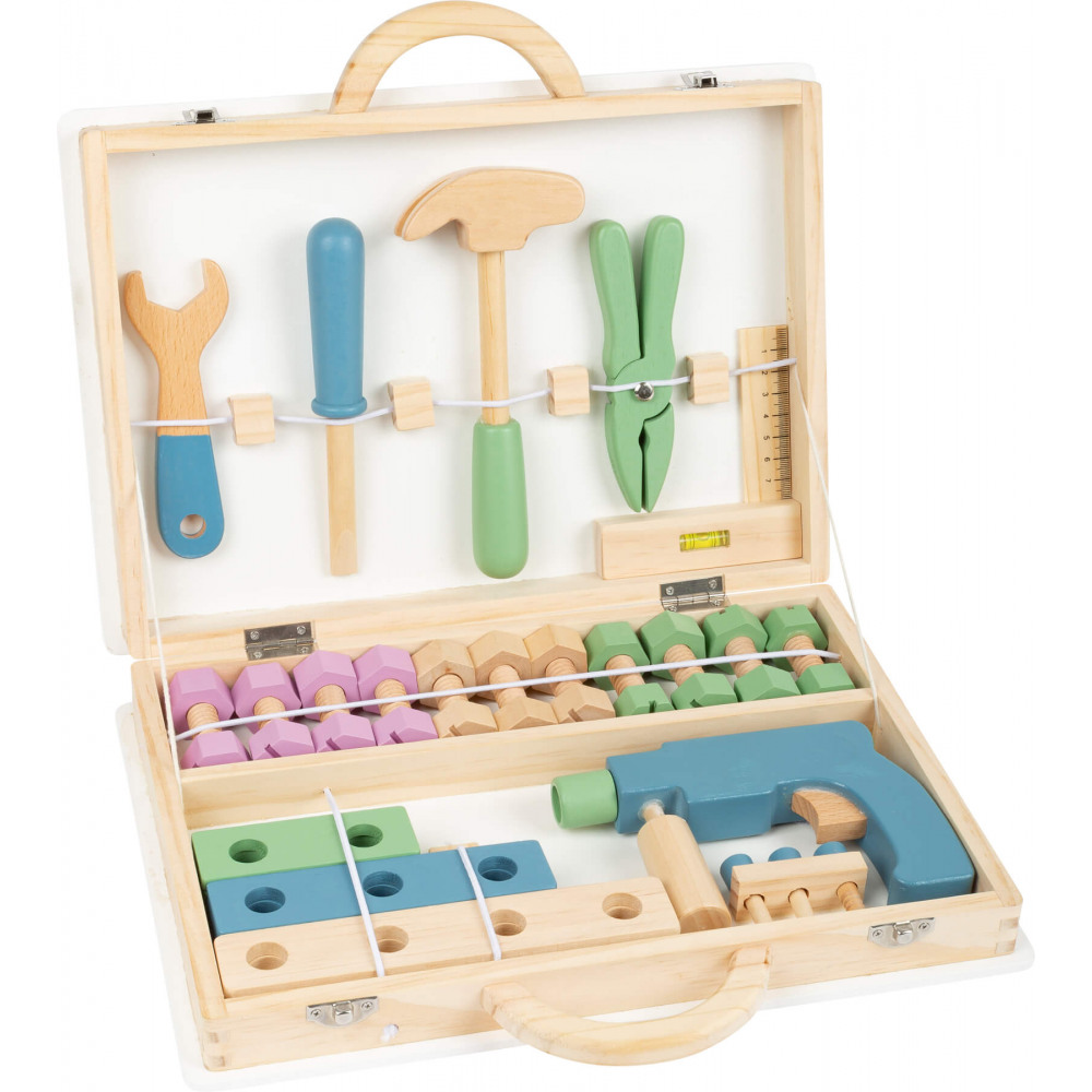 drvena kutija s alatom za djecu